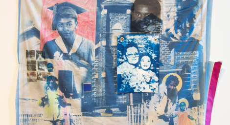 Dr. Bunch collage ”Mother I Graduated” collage by Kevin Hopkins.